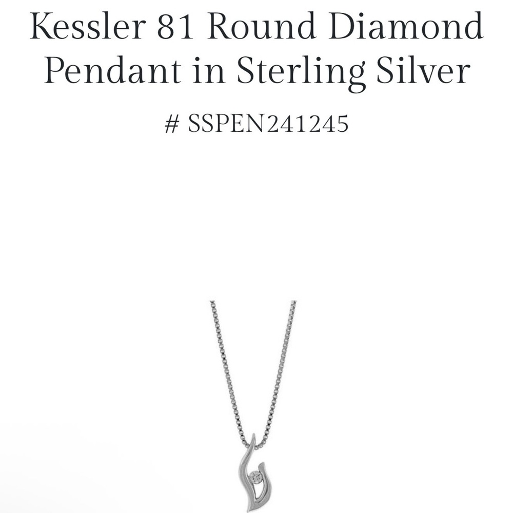 Sterling Silver Diamond Pendant Necklace
